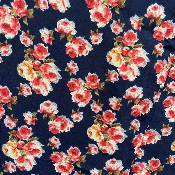 Betsey Johnson Dark Blue Floral Midi Dress - Picture 3 of 6